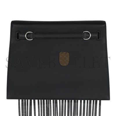 HERMES MASTER KELLY DANSE ANATE BLACK SWIFT PALLADIUM HARDWARE (22*17*7cm)